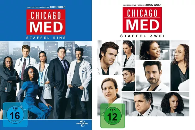 11 DVDs * CHICAGO MED - STAFFEL / SEASON 1 + 2 IM SET # NEU OVP +
