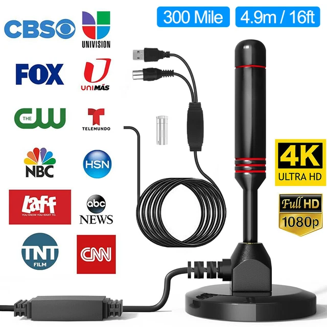 3000 Miles Digital TV Antenna Indoor HDTV Amplified Signal Booster 4K HD 1080P