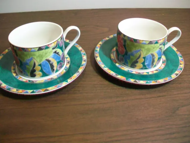 PTS International Interiors Carmen Stoneware Set of 2 Cups and Saucers