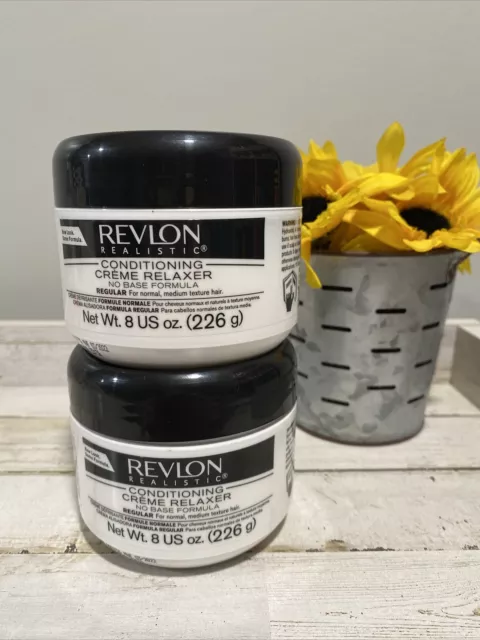 Revlon Realistic Professional Conditioning Creme Relaxer Regular 8 Oz NEW X2