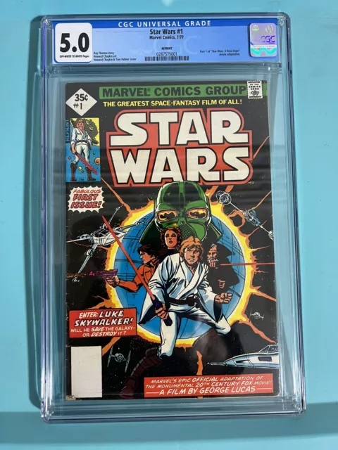 Star Wars #1 CGC 5.0 Marvel Comics 1977  Indicia Reprint