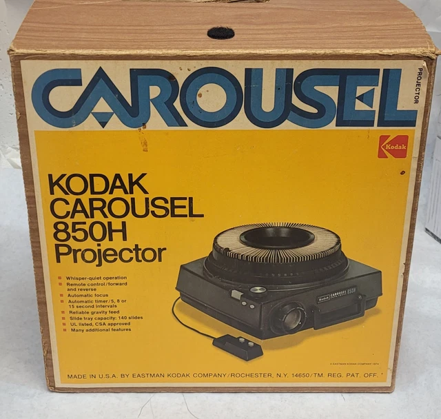 KODAK CAROUSEL 850H Slide Projector With Remote & Cord Parts or