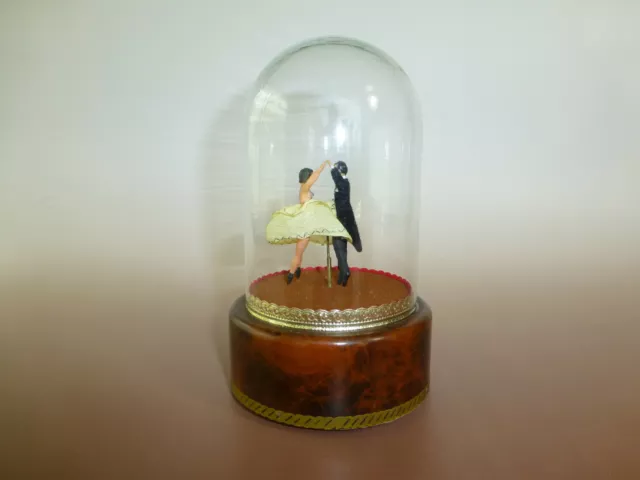 Vintage Reuge Dancing Love Couple Ballerina Music Box Automaton (Watch The Video