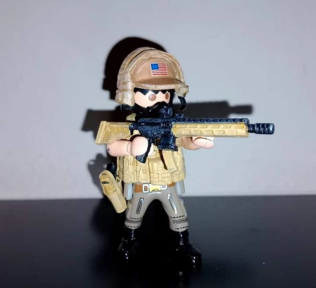 Playmobil Soldado Español Uniforme Árido Pixelado Ejército Del Aire Boina Negra Mujer Playmobil Soldado Español Uniforme Árido Pixelado Ejército Del Aire Boina Negra Mujer