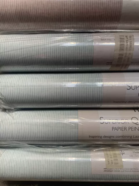 LAURA ASHLEY wallpaper BLYTH duck egg same batch price per roll FREEPOST