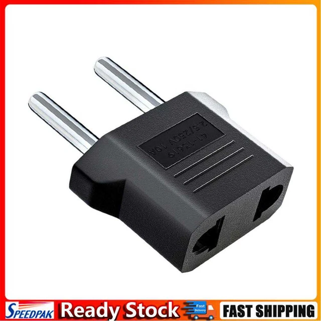 Adaptador de enchufe de EE. UU. a la UE convertidor ignífugo ABS protección múltiple para el hogar