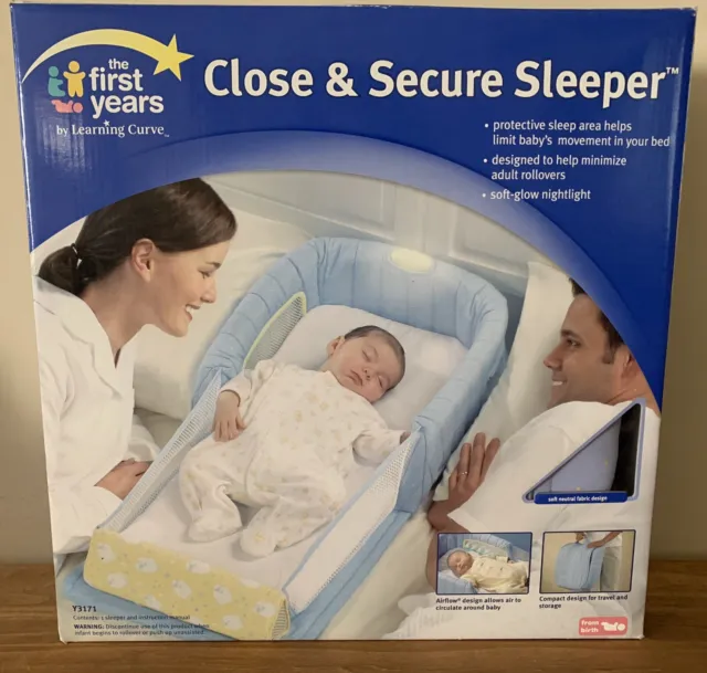Close & Secure Sleeper Infant Baby Bed Travel Nightlight Portable Protective