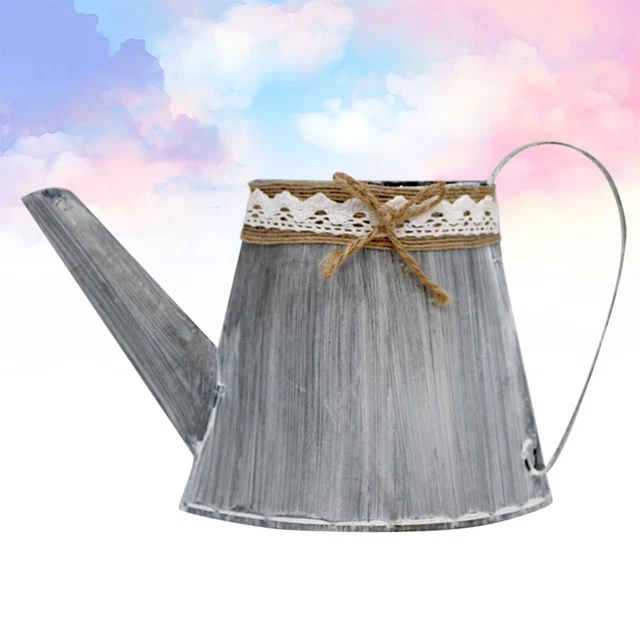 Vaso Da Fiori Vintage In Ferro, Per Il Latte, Stile Rustico, Rustico, Vaso Per Fiori, Vaso In Metallo, Cestino Decorativo Per Giardino, Balcone - Foto 2