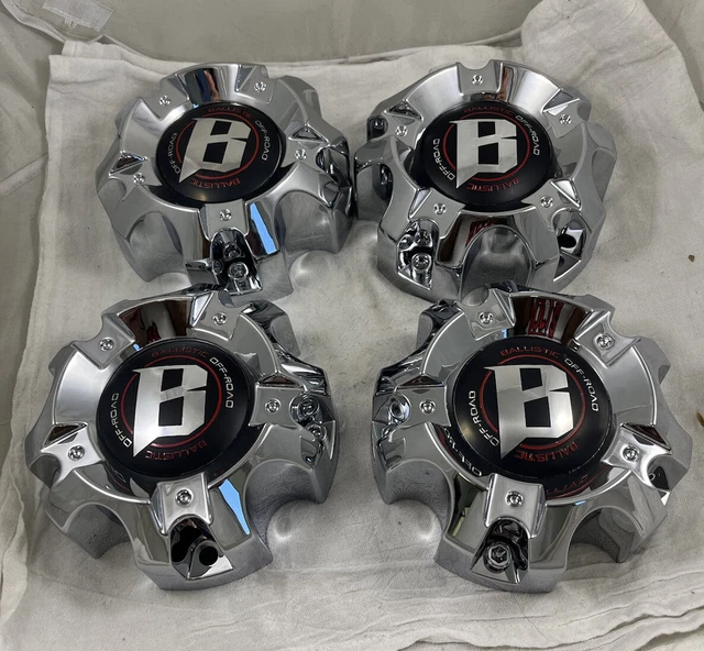 BALLISTIC OFFROAD WHEELS Chrome Custom Wheel Center Cap W/Bolt WX03
