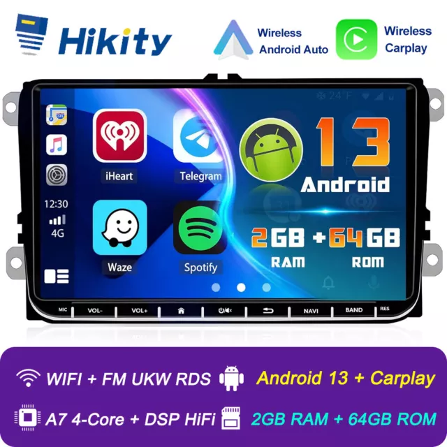 64 GB Android 13 Carplay radio de coche para VW GOLF 5 6 Passat Polo Touran T5 GPS NAVI