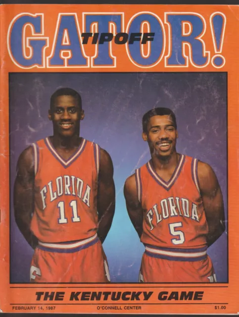 1987 UF FLORIDA GATORS vs KENTUCKY WILDCATS Basketball PROGRAM Gainesville