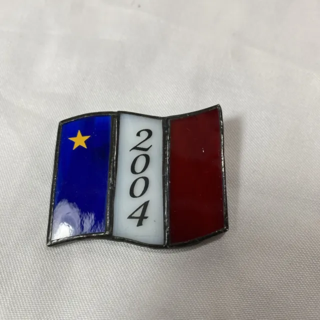 Enamel Stained Glass, Texas State Flag,, Hat Pin, Lapel, Tie Tac, Hatpin