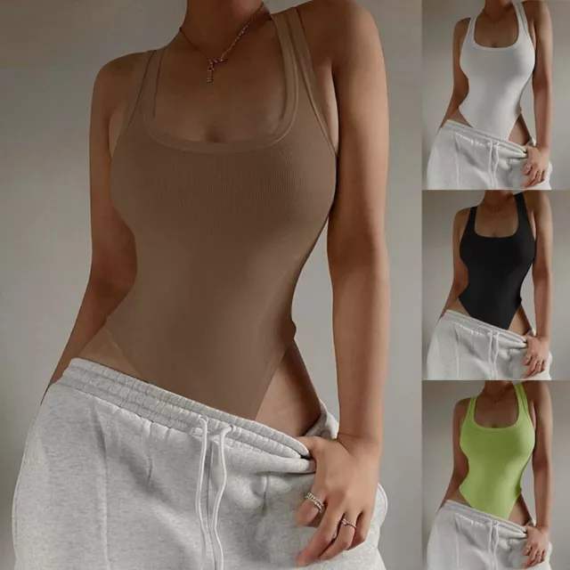 Nuovo pratico body donna camicia muscolare S-L estate traspirante casual