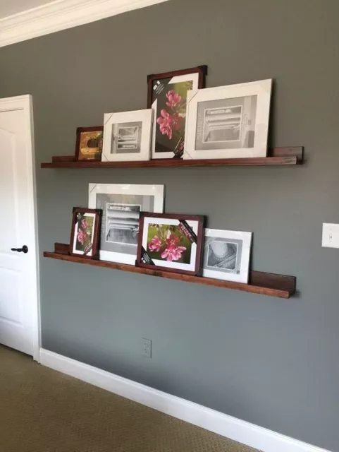 Solid Wood Picture Shelf - Picture Shelves Ledge - Various Sizes & Colours