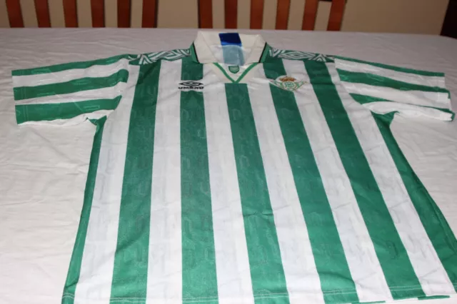 T-Shirt Fußball Offizielle Vintage Real Betis Fußball Marke Umbro Größe XL