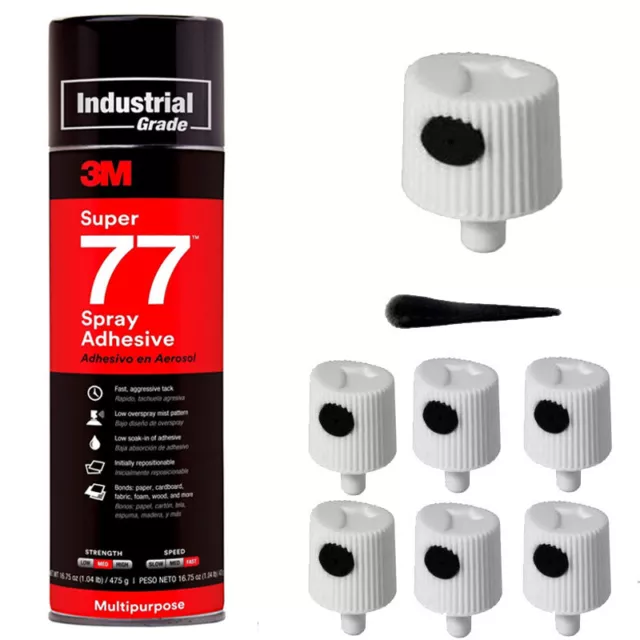 6 Spray NOZZLES for 3M Super 77 Spray Adhesive 13.44 oz. Net Wt.