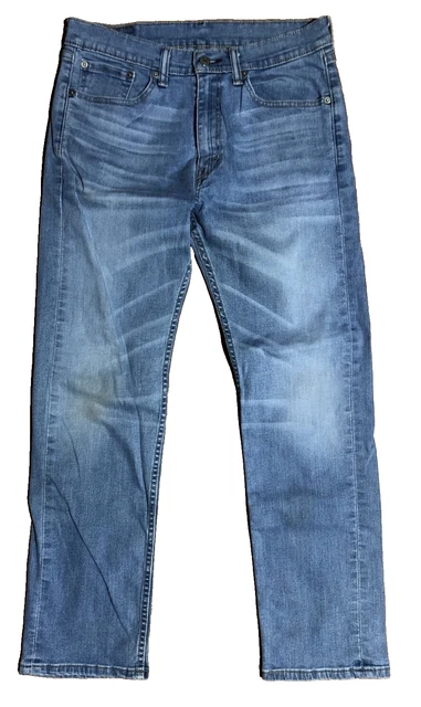 Levis 505 Jeans Mens 32x30 Regular Fit Straight Distressed Denim Pants