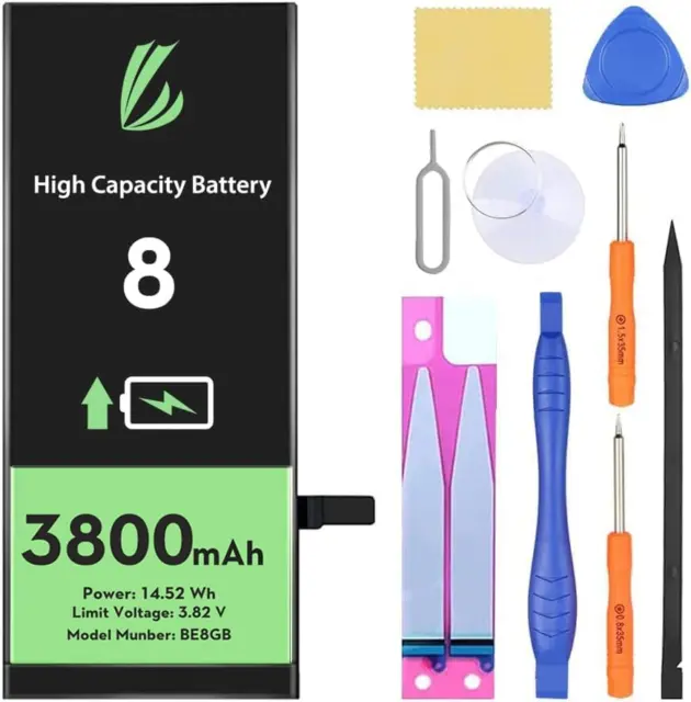 Batteria per Iphone 8 Ioni Di Litio Ad Alta Capacità Da 3800 Mah