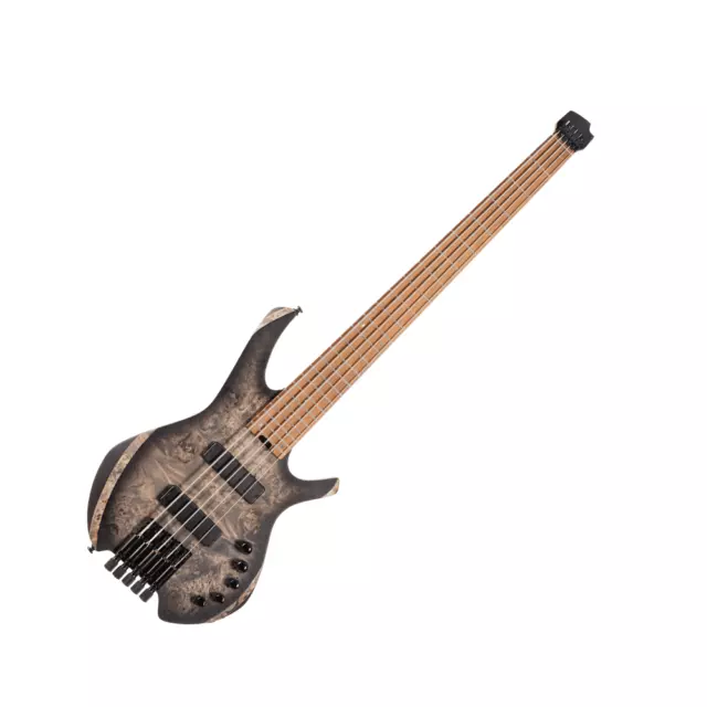 Cort Artisan Space 5 5-String Headless Bass Guitar, Star Dust Black