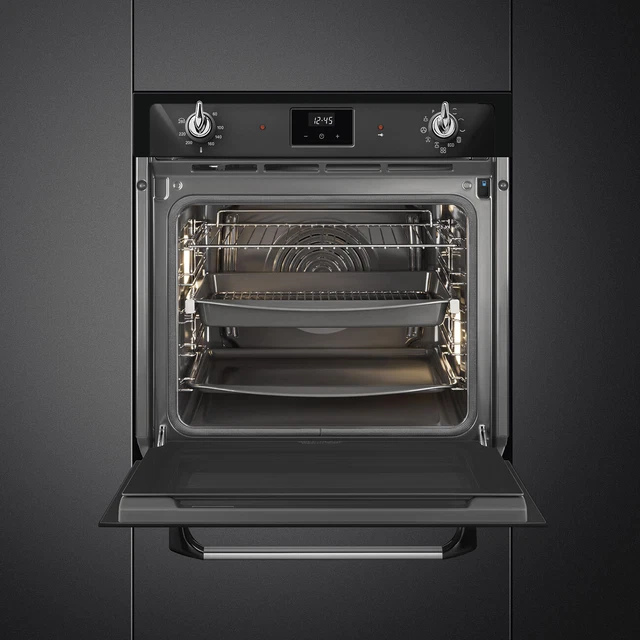 SMEG SOP6900TN Four Encastré Multifonctions Galileo Traditionnel Pyrolyse Noir 2