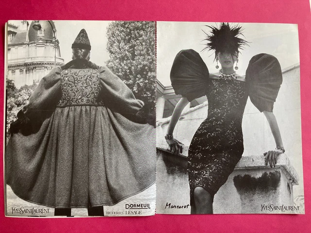 Yves Saint Laurent 1982 publicité automne hiver mode advertising Helmut Newton