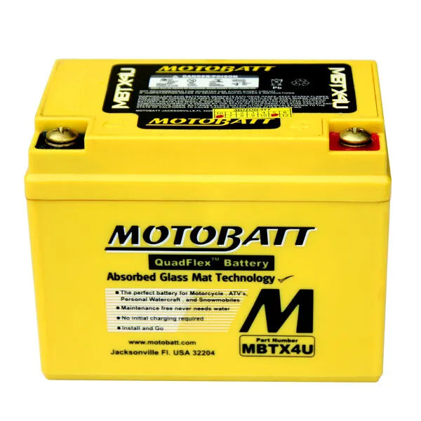 MotoBatt AGM Battery Replaces OEM YTX4LBS YTZ5S YT4LBS YB4LA YB4LB