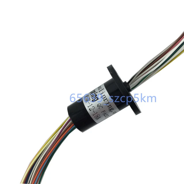 12.5mm Capsule Slip Ring – 6 Wires, 300 RPM, AC 240V For Robotic & Monitor Use