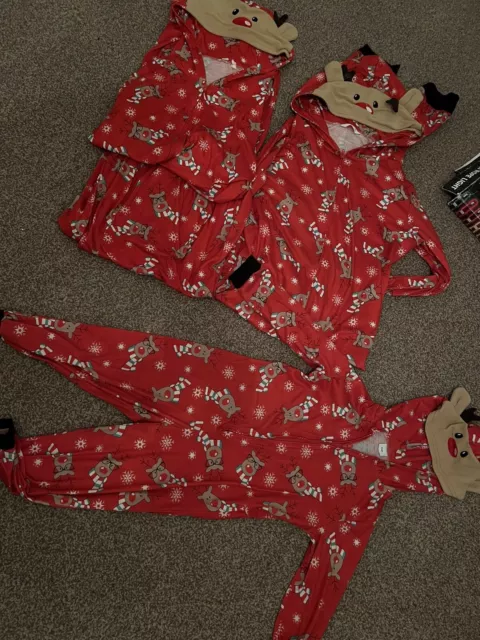 Family Matching Adult Christmas Pyjamas Xmas Nightwear Pajamas Couple PJs Set mc