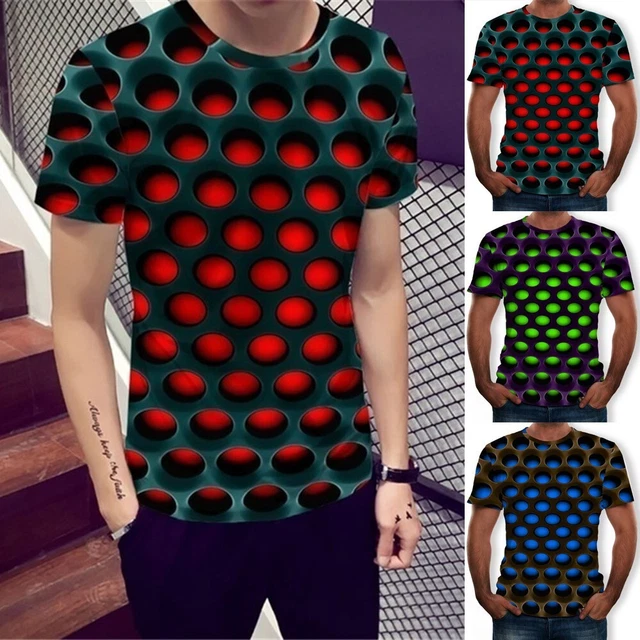 Divertente 3D T-Shirt Uomo Donna Colorati Stampa Manica Corta Casual Maglietta