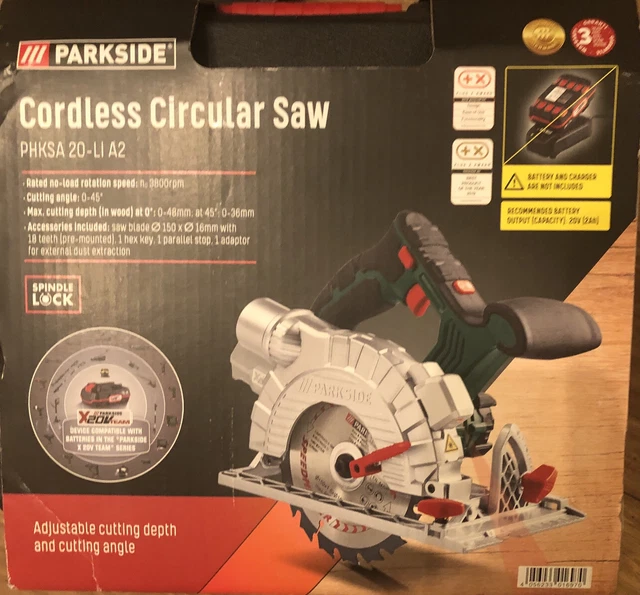 PARKSIDE CORDLESS CIRCULAR Saw Charger And Two Batteries Offers Accepted EUR 209,50 PicClick FR