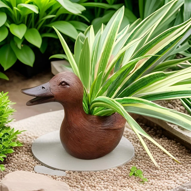 Fioriera A Testa Di Ragazza - Vaso Portapiante In Resina Per Piante Grasse E Fiori - Decorazione Originale Per Casa, Ufficio, Giardino - 4