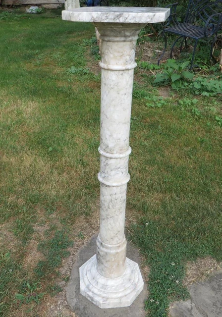 Beautiful Antique Marble Pedestal/Classic Slender Form/VERY GOOD CONDITION