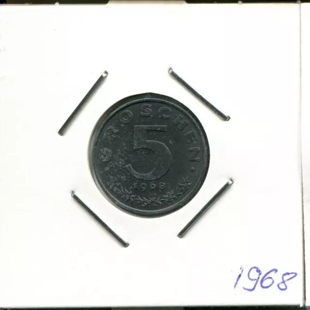5 GROSCHEN 1968 AUSTRIA Coin #AR766U