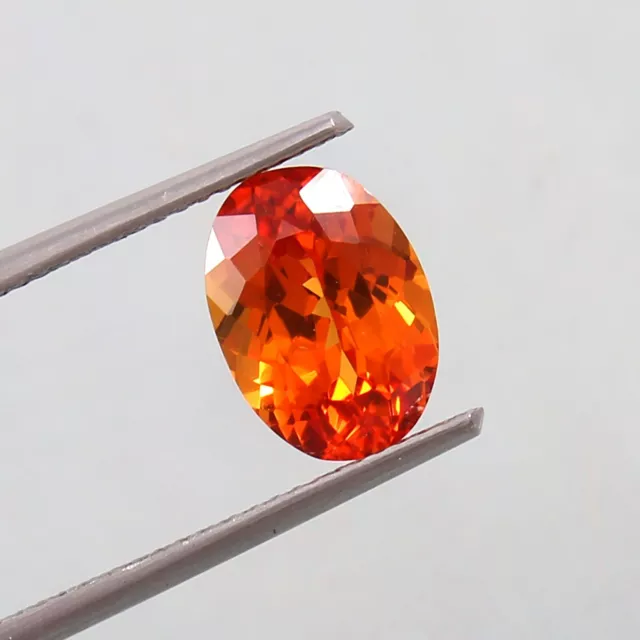 AAA 3.40 Ct Natural Ceylon Orange Fanta Sapphire Oval Shape Cut Loose Gemstone