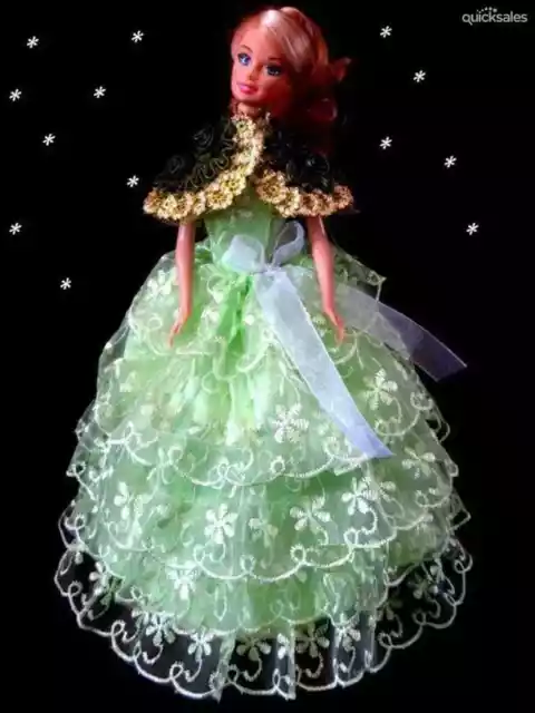 ON SALE&Popular Barbie Doll sized Cloth/Accessory@@1 pc Fashion Dress&1 pc Shawl