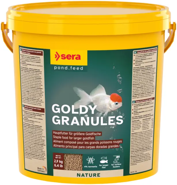 10 Liter sera Goldy Gran Nature - Granulat Teich Fischfutter  Granulatfutter