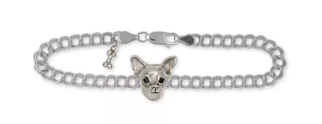 Chihuahua Dog Bracelet Handmade Sterling Silver Dog Jewelry CHC-B