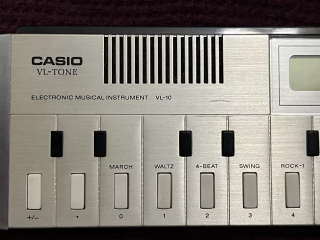 Vintage 1980s Casio VL-Tone VL10 Music Instrument Keyboard & Calculator W/ Carry