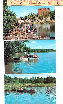 Chetek Wisconsin Lot of 3 Postcards