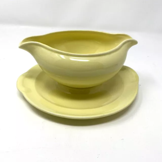 ART DECO LU-RAY Pastels YELLOW GRAVY BOAT LURAY T.S.&T Taylor Smith Vintage 1953