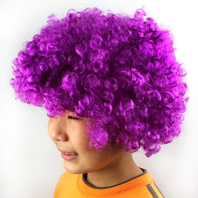 Funky Disco Hair Afro Wigs for Halloween Costume Party Men Women Kids Clown 3