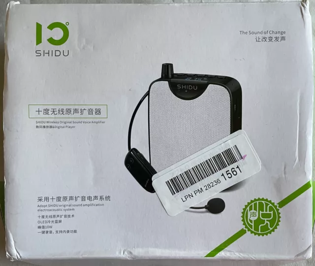 SHIDU M500 Ultra-light PA System Voice Amplifier, Support MP3/FM Radio