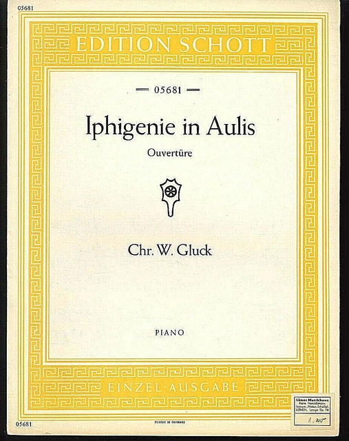 Chr. W : Gluck ~ Iphigenie En Aulis - Ouverture