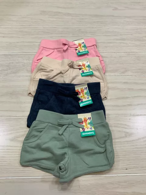 Garanimals 4-Pack Dolphin Shorts, Baby Girls Size 12 Months, NEW MSRP $17.92