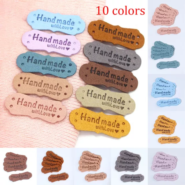 Hand Made With Love Labels Tags For Clothes DIY Hats Bags Sewing Tags Garment