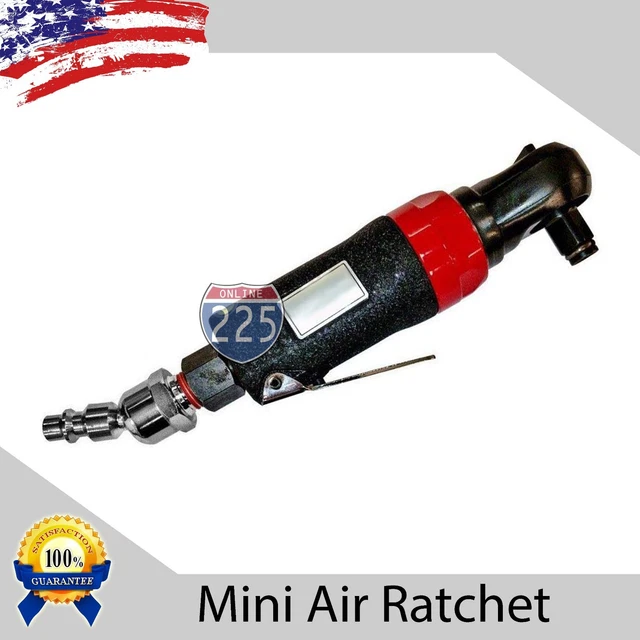 Mini Air Impact Ratchet Pneumatic Tool - 3/8" Hose 20 ft/lb Torque w 1/2" Swivel