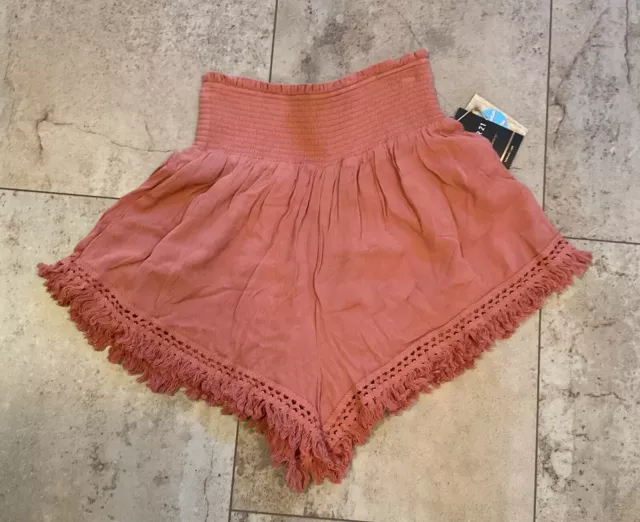 NWT Forever 21 Women's or Junior's Salmon Pink Shorts Sz Small Lined Pull On