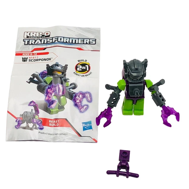 2012 Kre-O Transformers SCORPONOK Minifigure Kreon Micro-Changers 2 in 1 Build