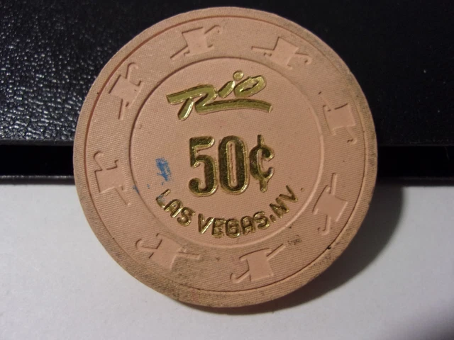 RIO HOTEL CASINO 50¢ hotel casino gaming poker chip - Las Vegas, NV