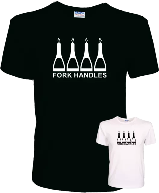 Fork Handles - 4 Four Candles Two Ronnies - Funny Quality 100% Cotton T-Shirt